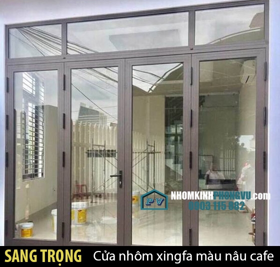 99+ mẫu cửa nhôm Xingfa màu nâu cafe sang trọng, tinh tế nhất hiện nay